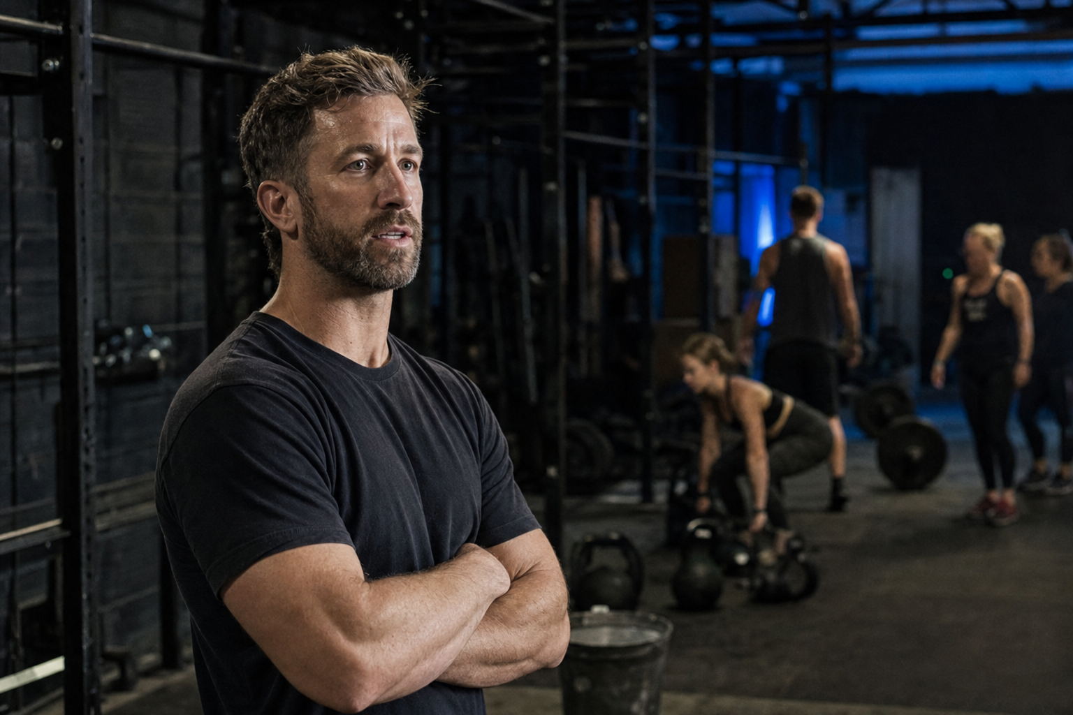 Richard Thompson Jr coaching a class at CrossFit PTC